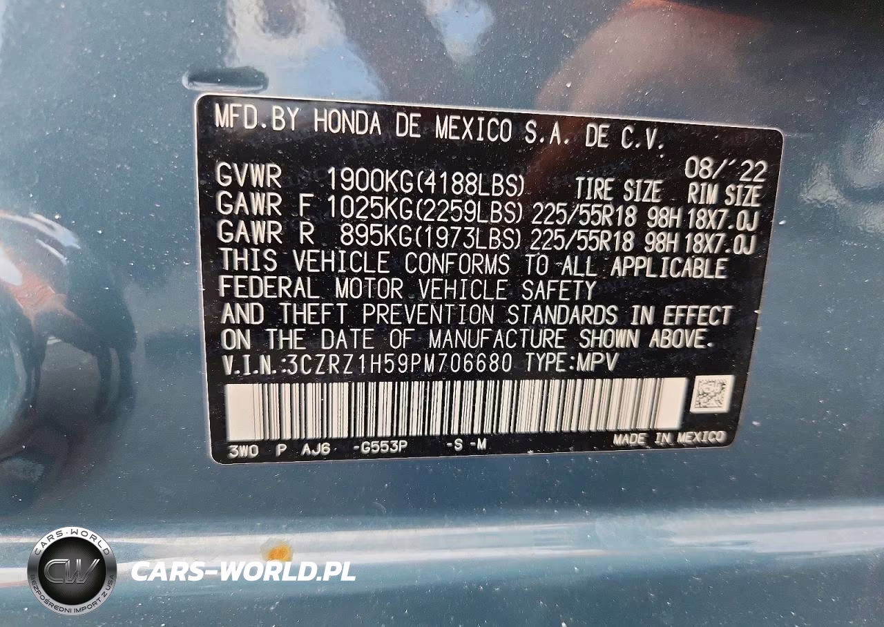 2023 Honda Hr-V Sport VIN:3CZRZ1H59PM706680 - 13