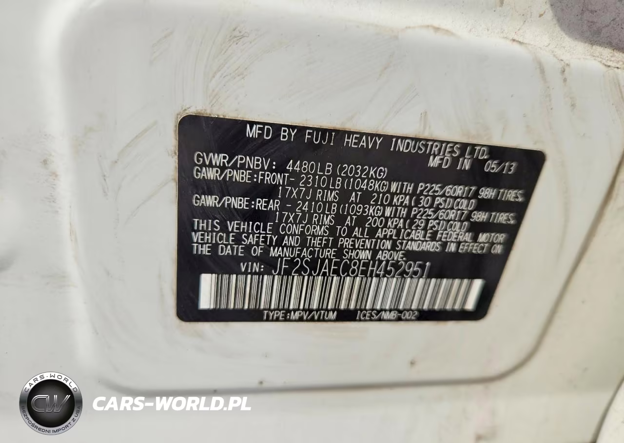 2014 Subaru Forester 2.5I Premium VIN:JF2SJAEC8EH452951 - 12
