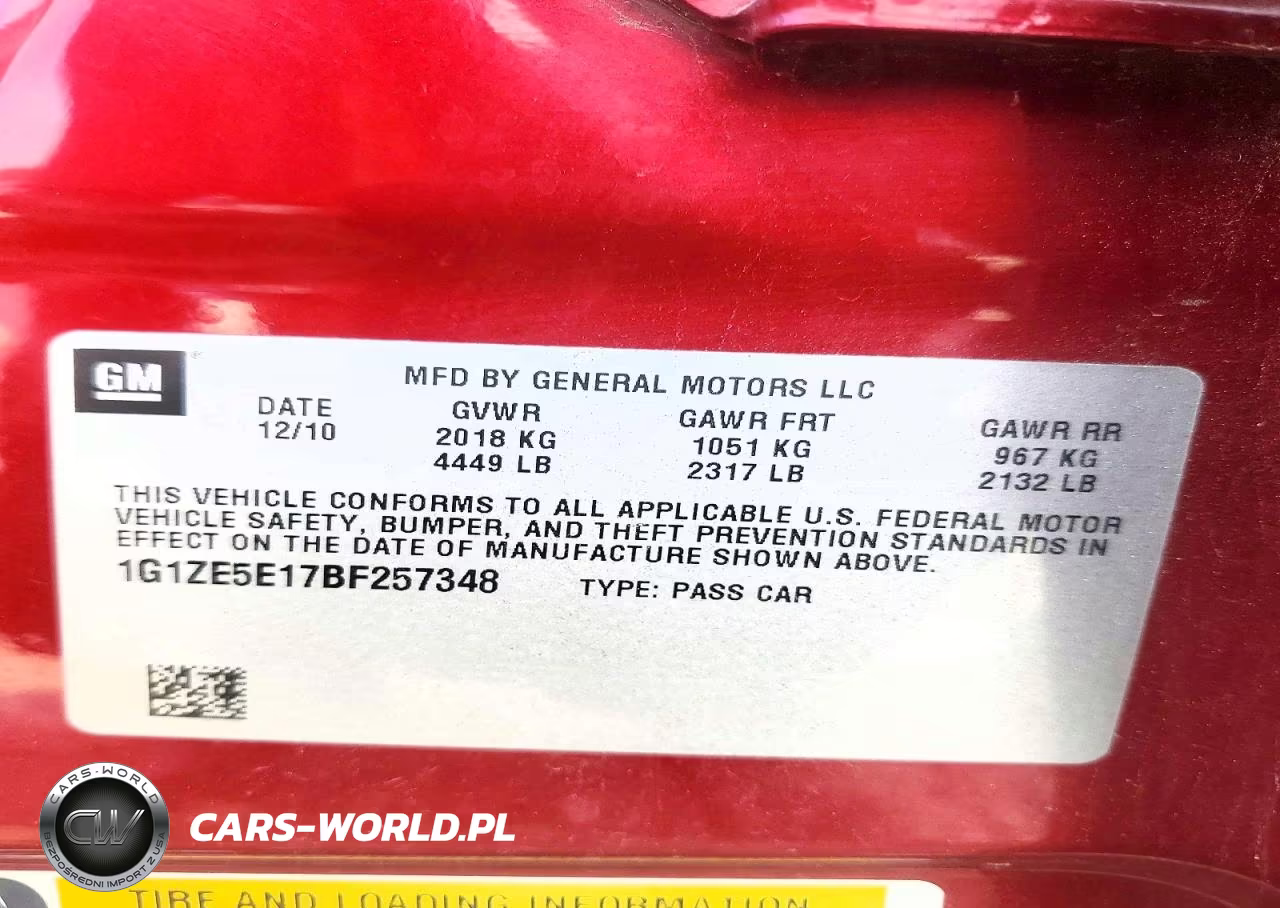 2011 Chevrolet Malibu Ltz VIN:1G1ZE5E17BF257348 - 12