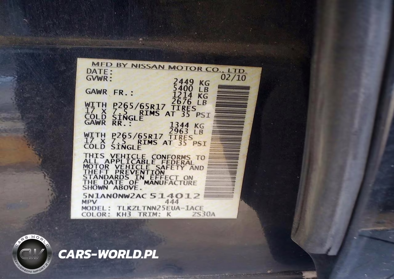 2010 Nissan Xterra X VIN:5N1AN0NW2AC514012 - 12