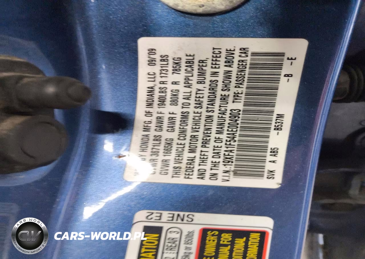 2010 Honda Civic Lx VIN:19XFA1F54AE004903 - 12