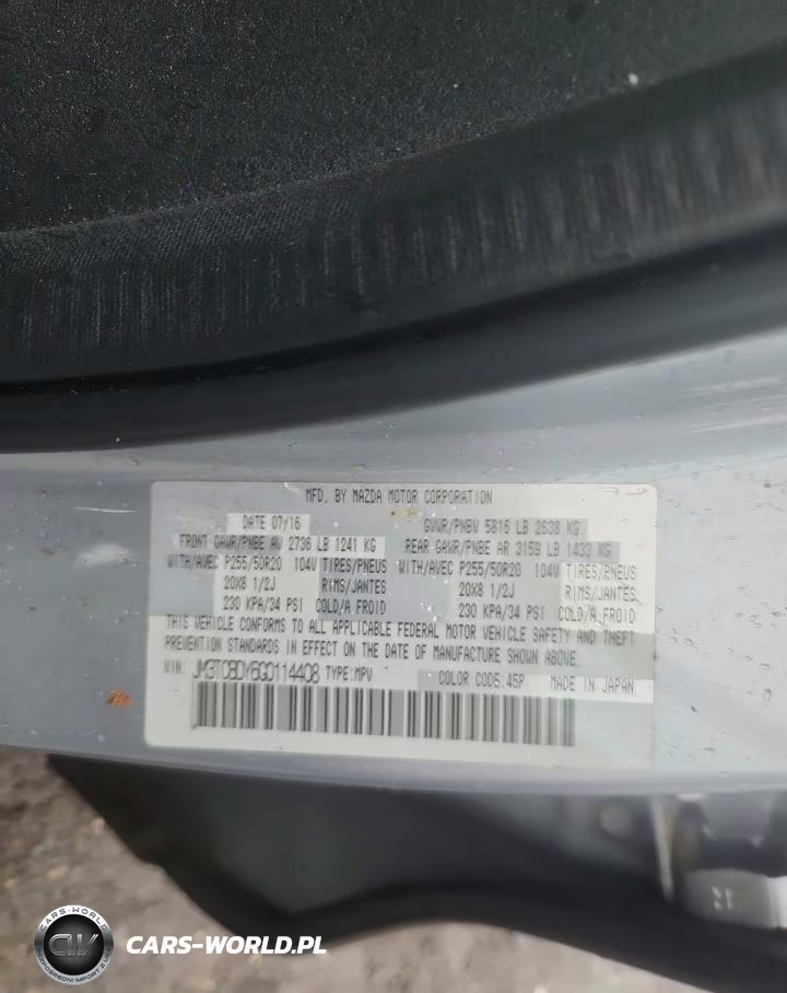 2016 Mazda Cx-9 Grand Touring VIN:JM3TCBDY6G0114408 - 13