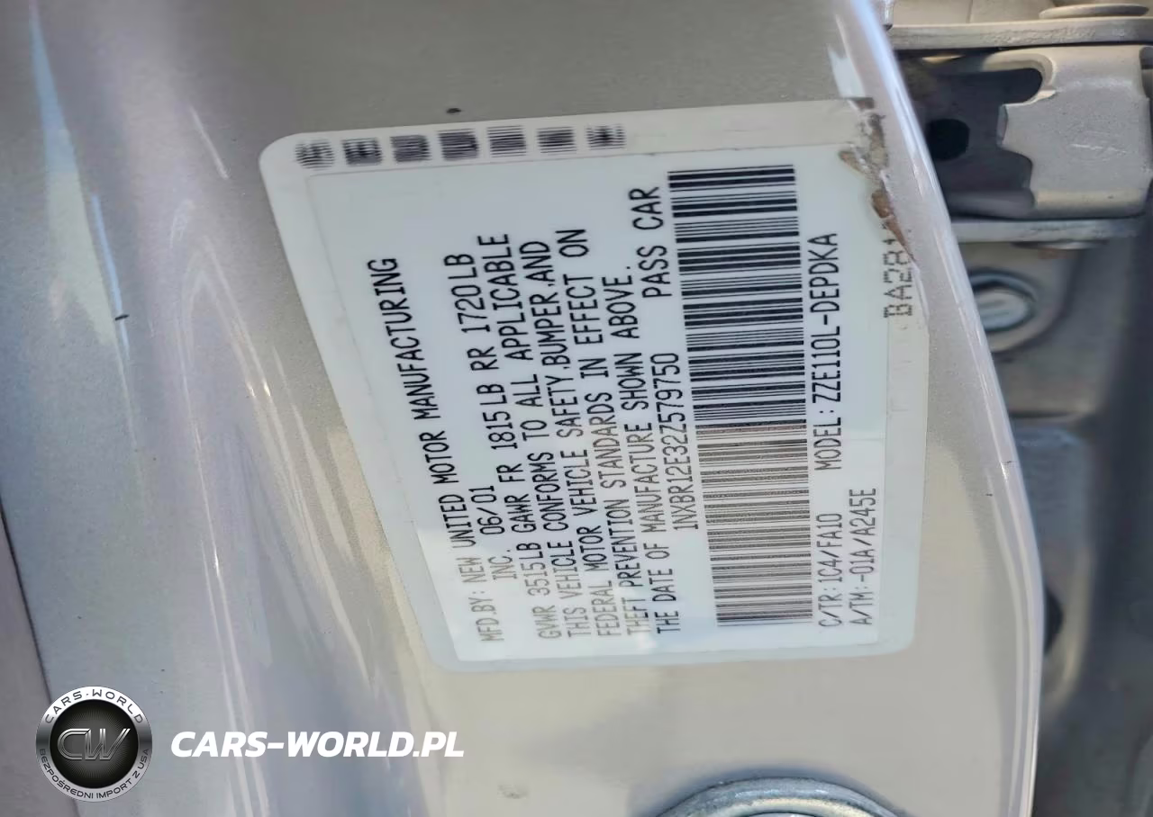 2002 Toyota Corolla Le VIN:1NXBR12E32Z579750 - 12