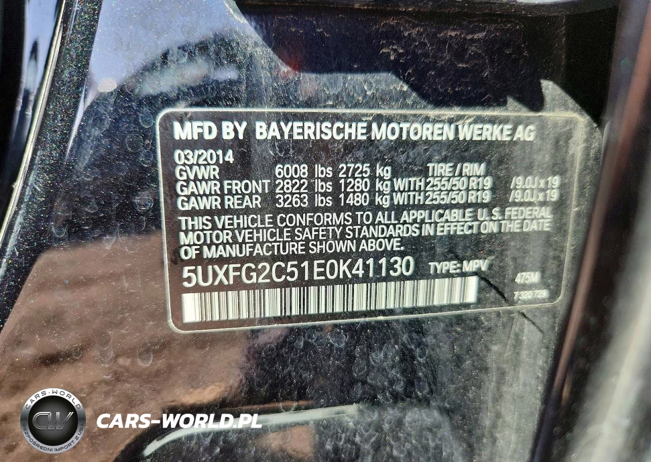 2014 BMW X6 xDrive35I VIN:5UXFG2C51E0K41130 - 12