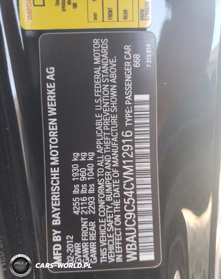 2012 BMW 135 I VIN:WBAUC9C54CVM12916 - 12