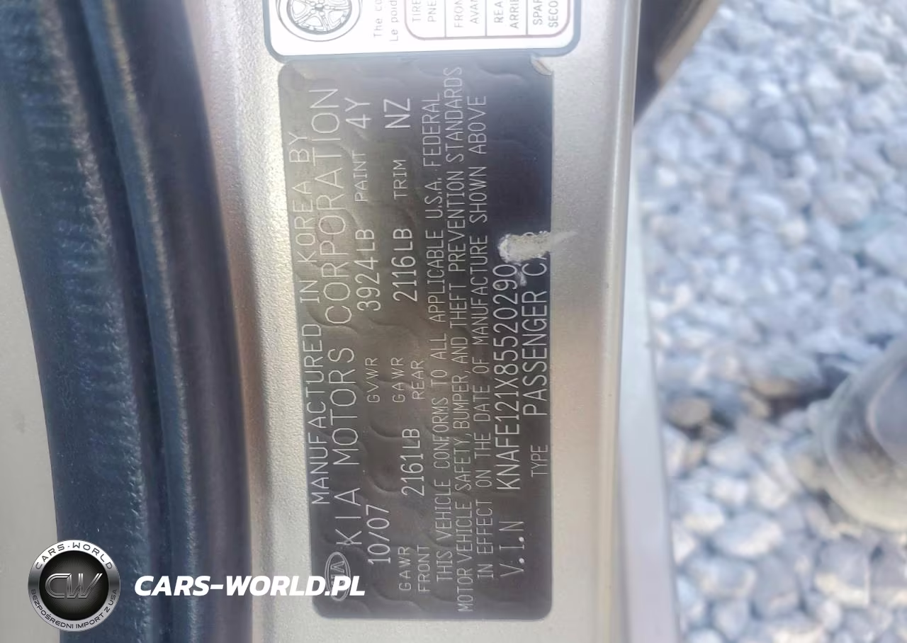 2008 Kia Spectra Lx VIN:KNAFE121X85520290 - 12