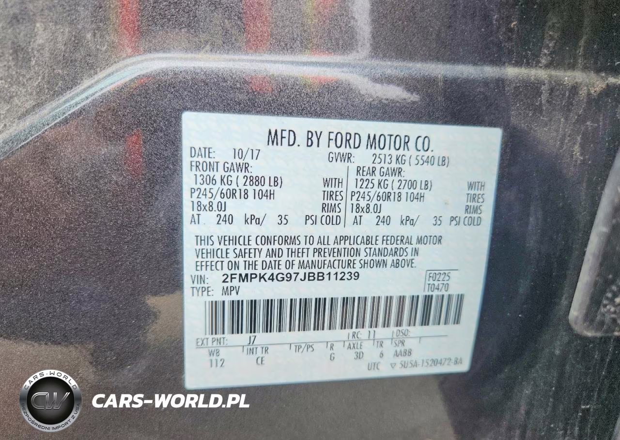 2018 Ford Edge Se VIN:2FMPK4G97JBB11239 - 12