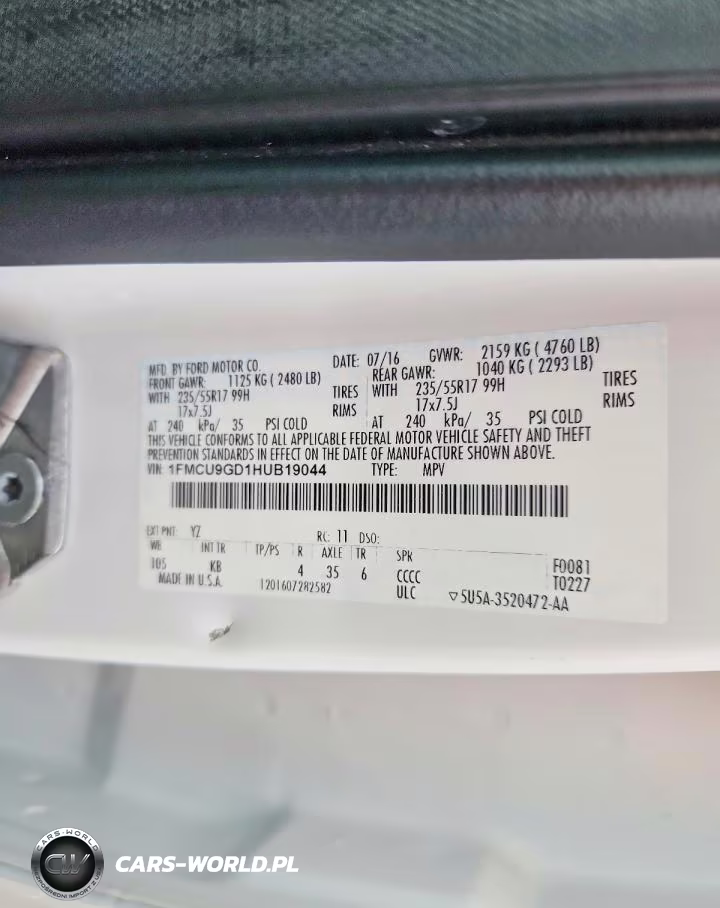 2017 Ford Escape Se VIN:1FMCU9GD1HUB19044 - 13