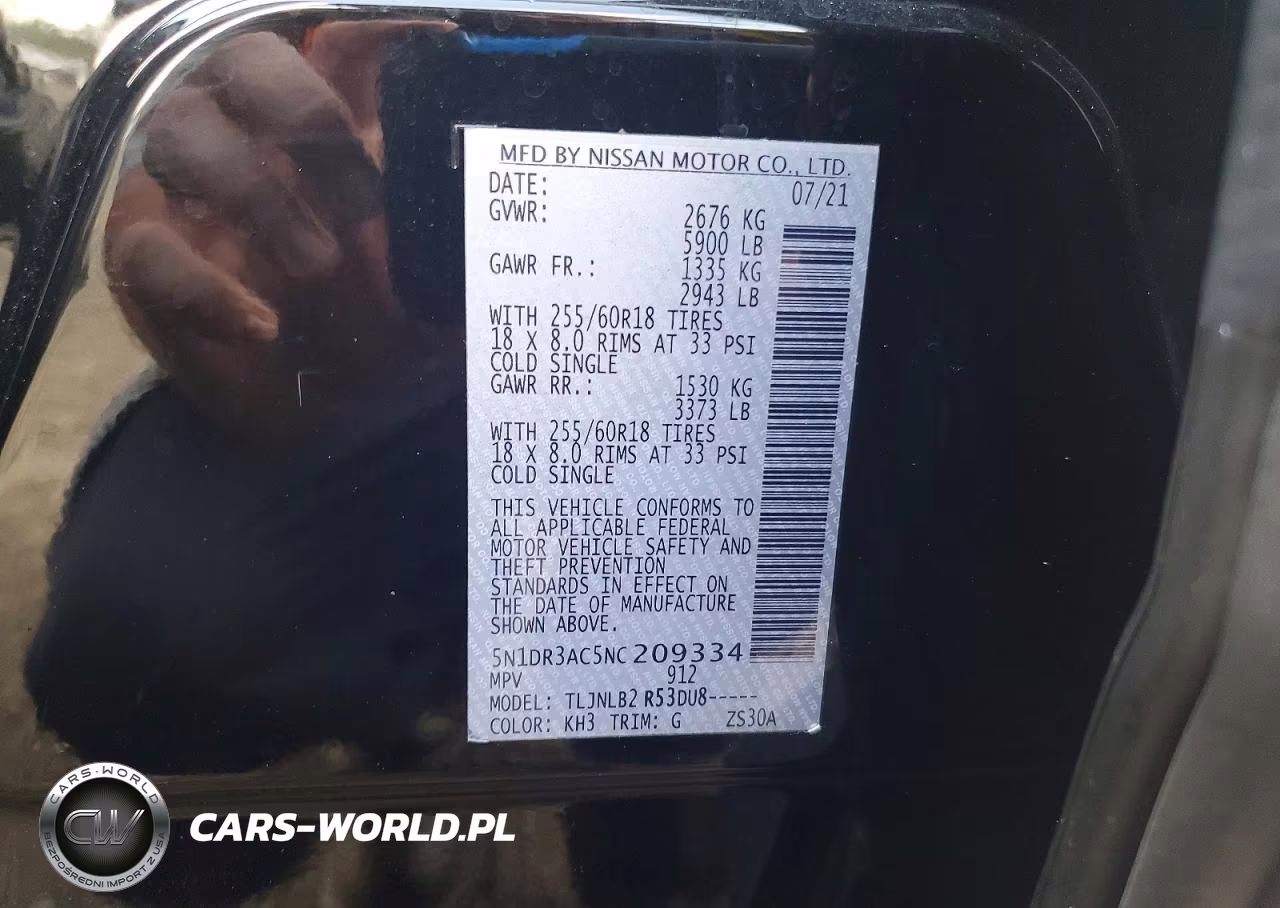 2022 Nissan Pathfinder S VIN:5N1DR3AC5NC209334 - 12