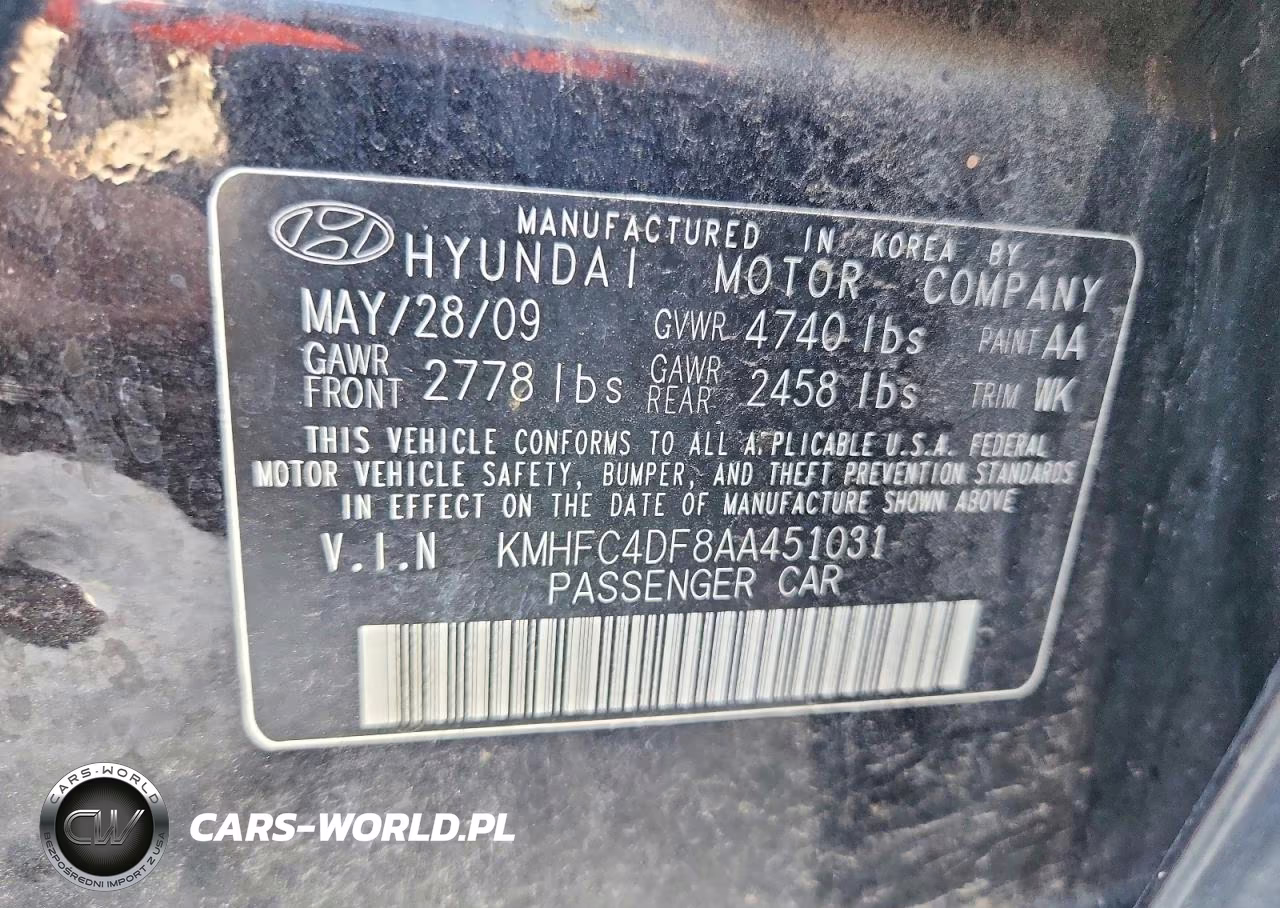 2010 Hyundai Azera Limited VIN:KMHFC4DF8AA451031 - 12