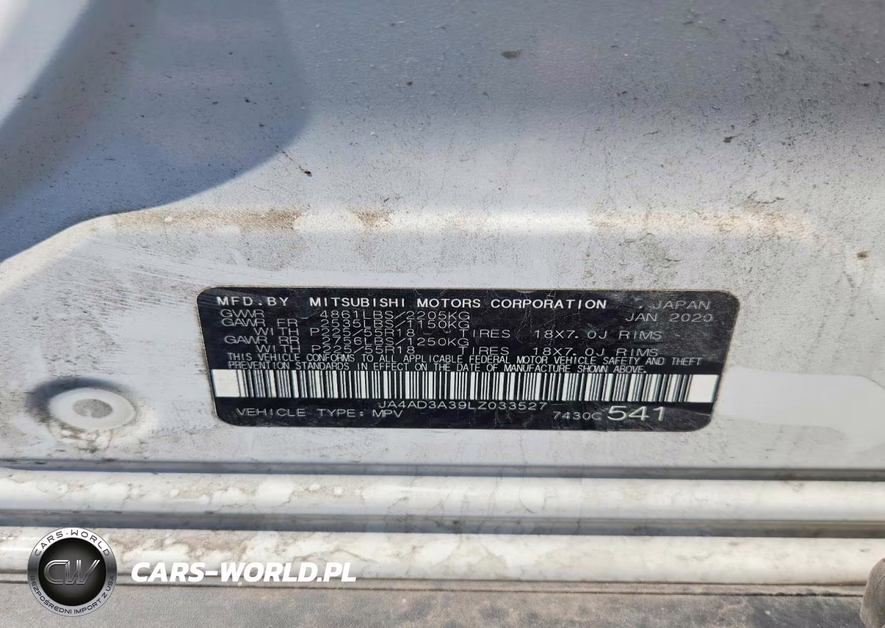 2020 Mitsubishi Outlander Se VIN:JA4AD3A39LZ033527 - 13