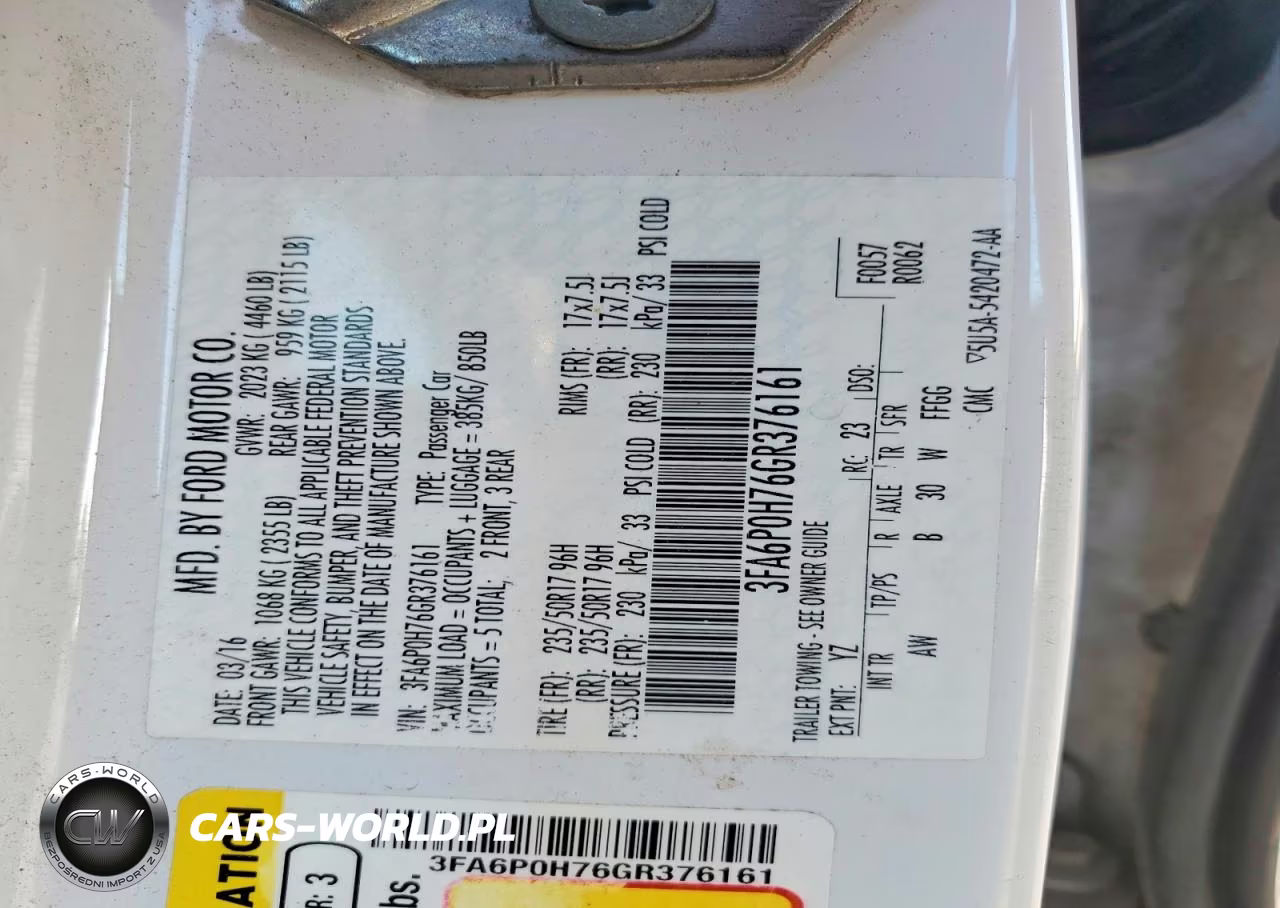 2016 Ford Fusion Se VIN:3FA6P0H76GR376161 - 12