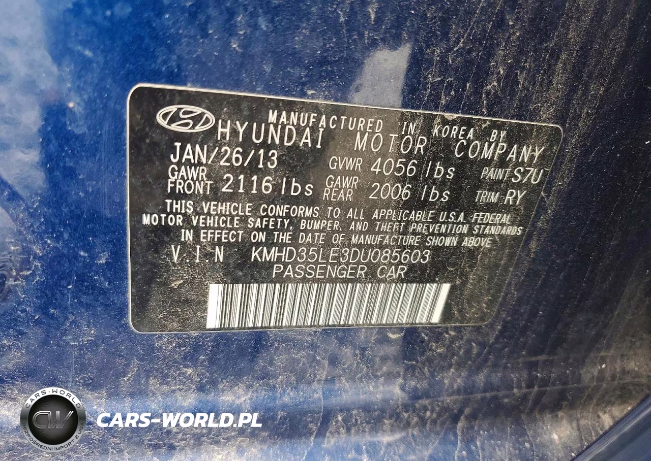 2013 Hyundai Elantra Gt Base VIN:KMHD35LE3DU085603 - 12