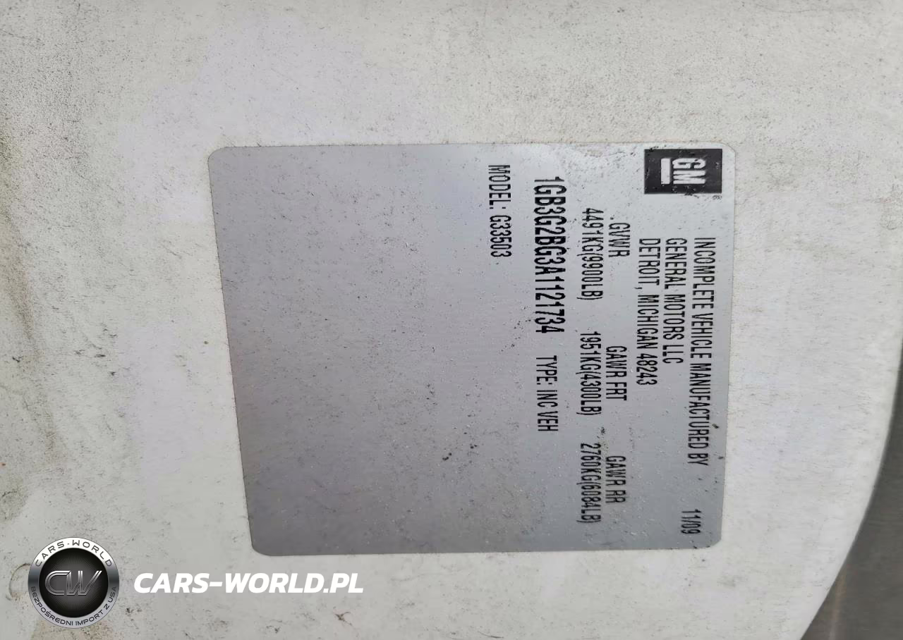 2010 Chevrolet Express G3500 VIN:1GB3G2BG3A1121734 - 13