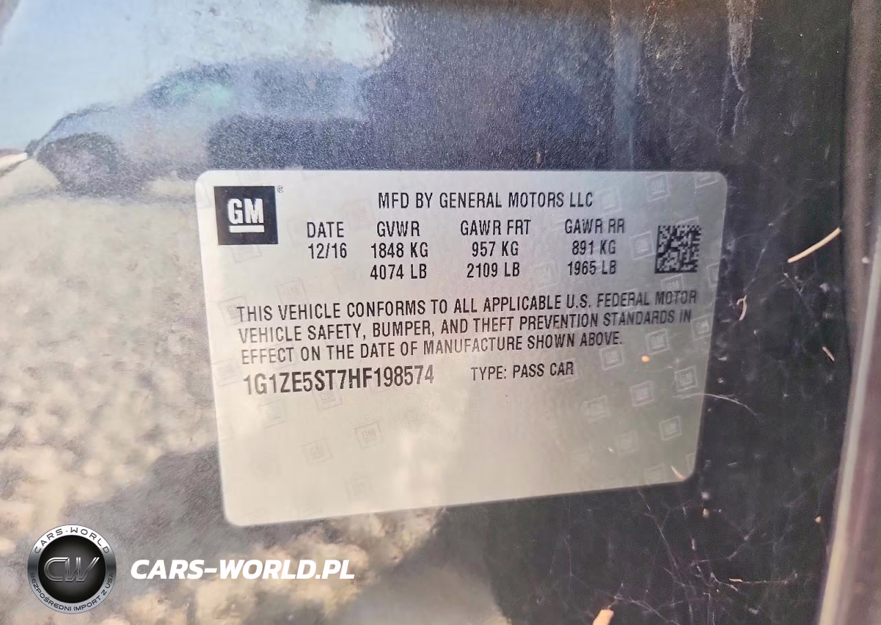 2017 Chevrolet Malibu Lt VIN:1G1ZE5ST7HF198574 - 12