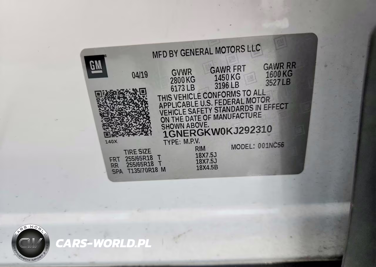 2019 Chevrolet Traverse Lt VIN:1GNERGKW0KJ292310 - 13