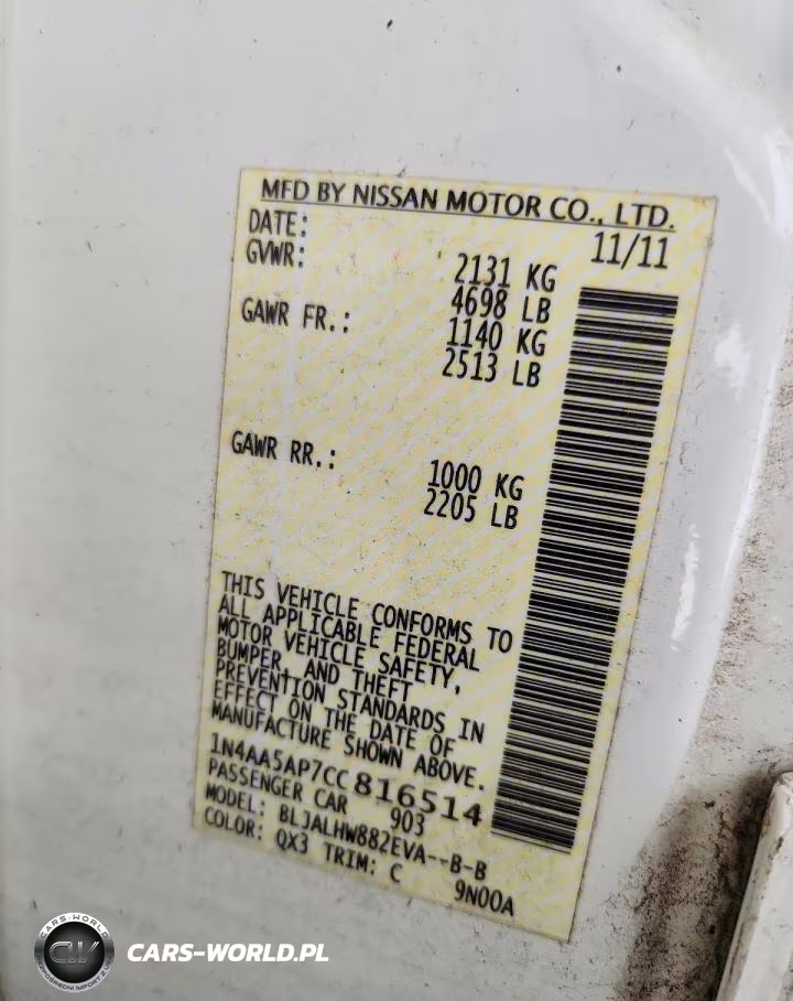 2012 Nissan Maxima 3.5 S VIN:1N4AA5AP7CC816514 - 12
