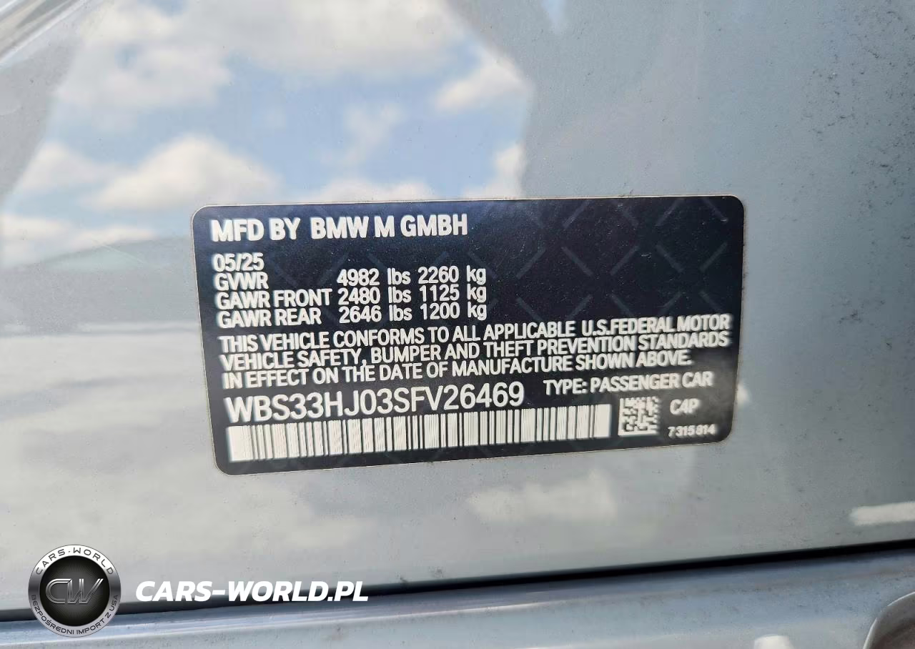 2025 BMW M3 Competition VIN:WBS33HJ03SFV26469 - 12