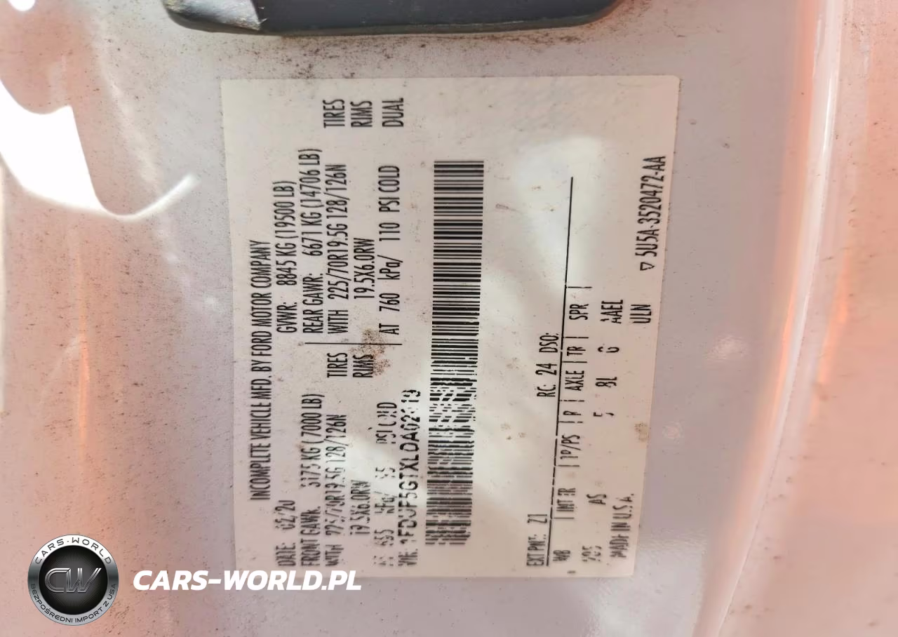 2020 Ford F550 Super Duty VIN:1FDUF5GTXLDA02019 - 13