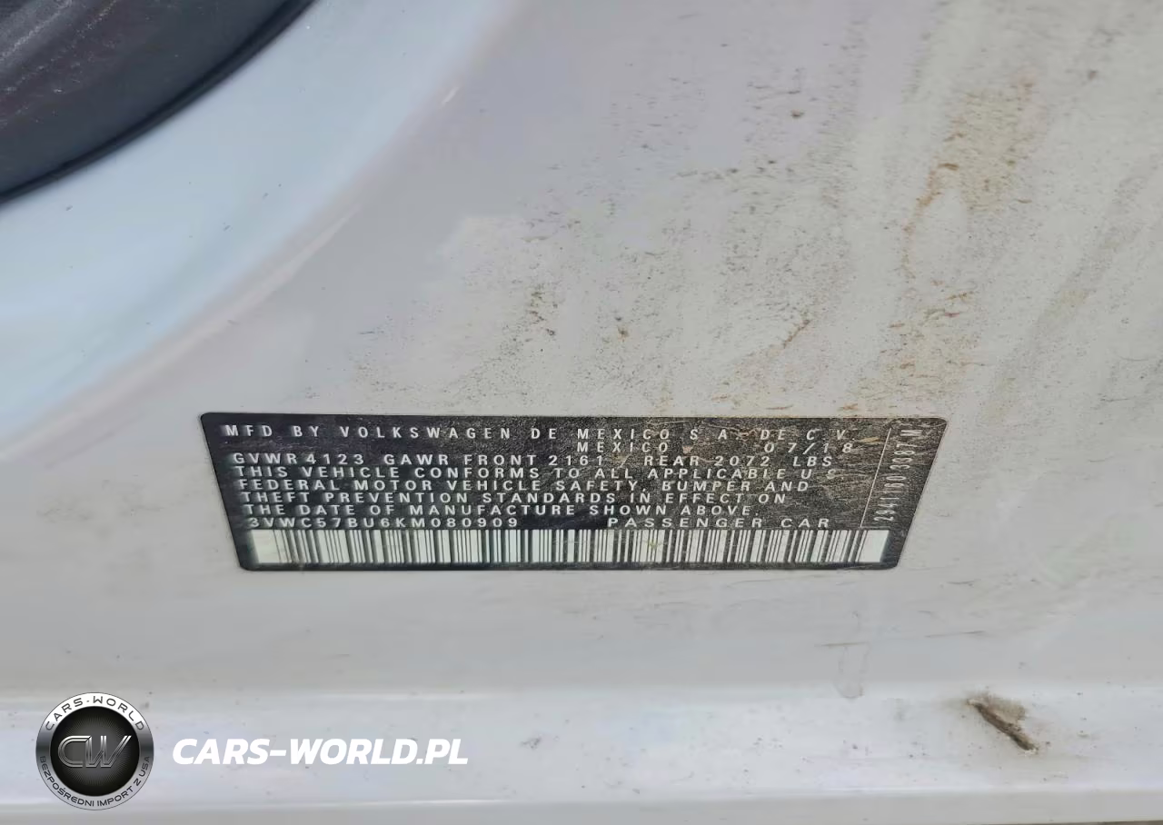 2019 Volkswagen Jetta S VIN:3VWC57BU6KM080909 - 12
