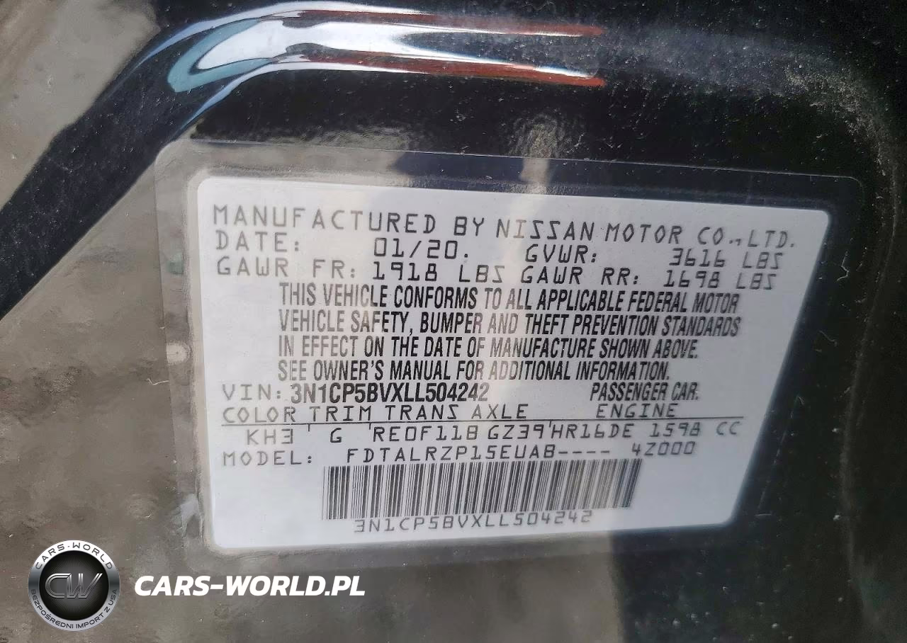 2020 Nissan Kicks S VIN:3N1CP5BVXLL504242 - 13