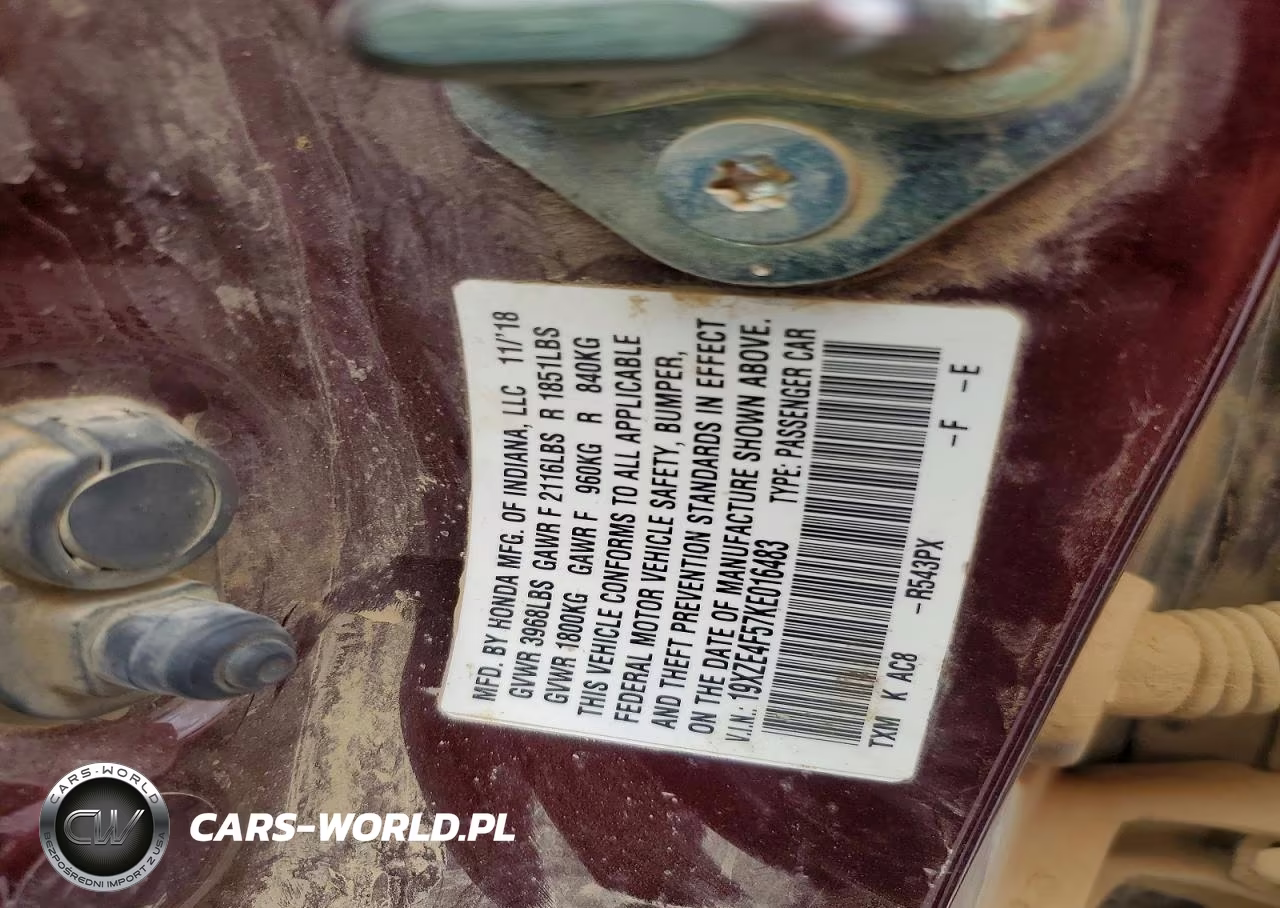 2019 Honda Insight Ex VIN:19XZE4F57KE016483 - 12