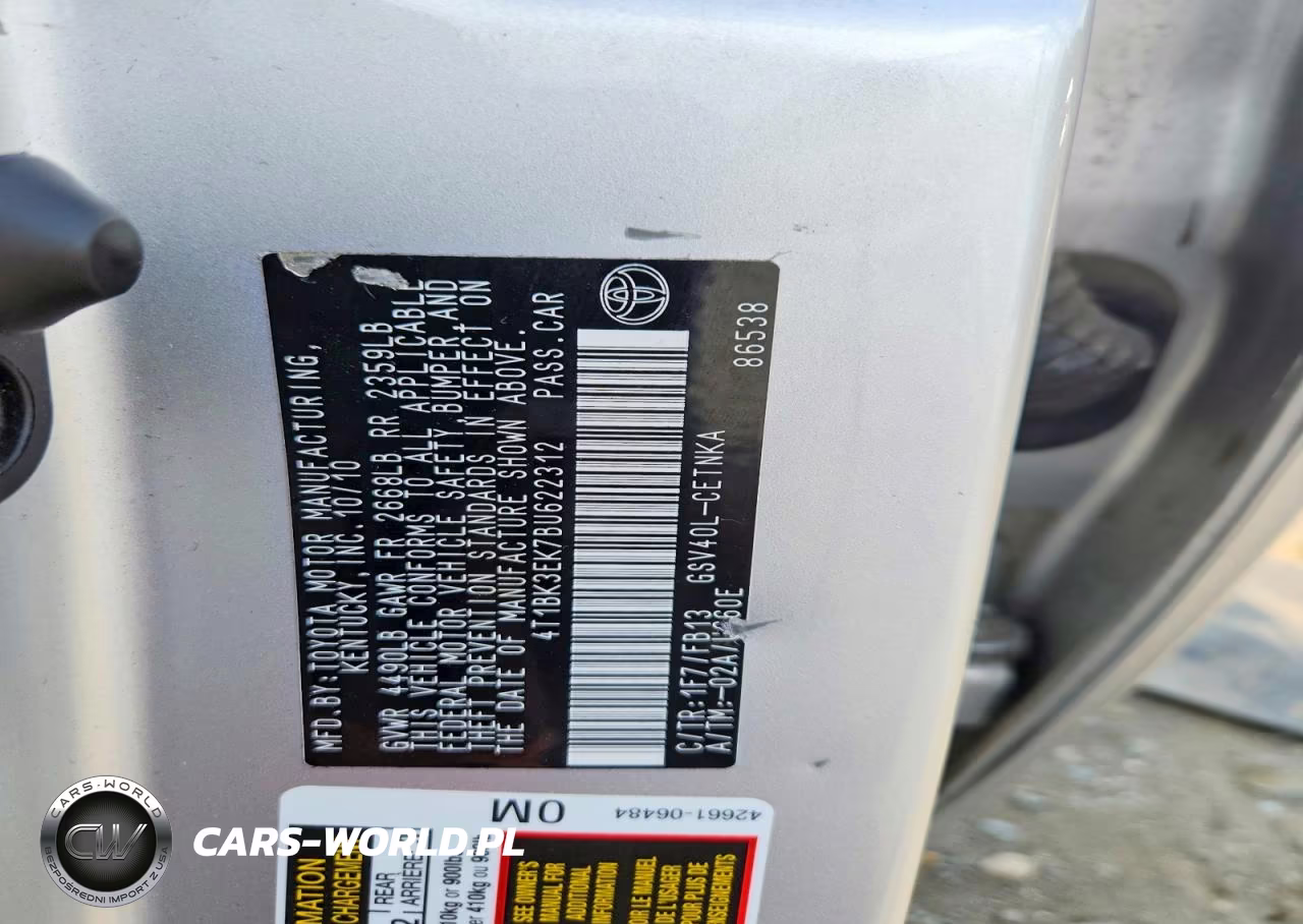 2011 Toyota Camry Le V6 VIN:4T1BK3EK7BU622312 - 12