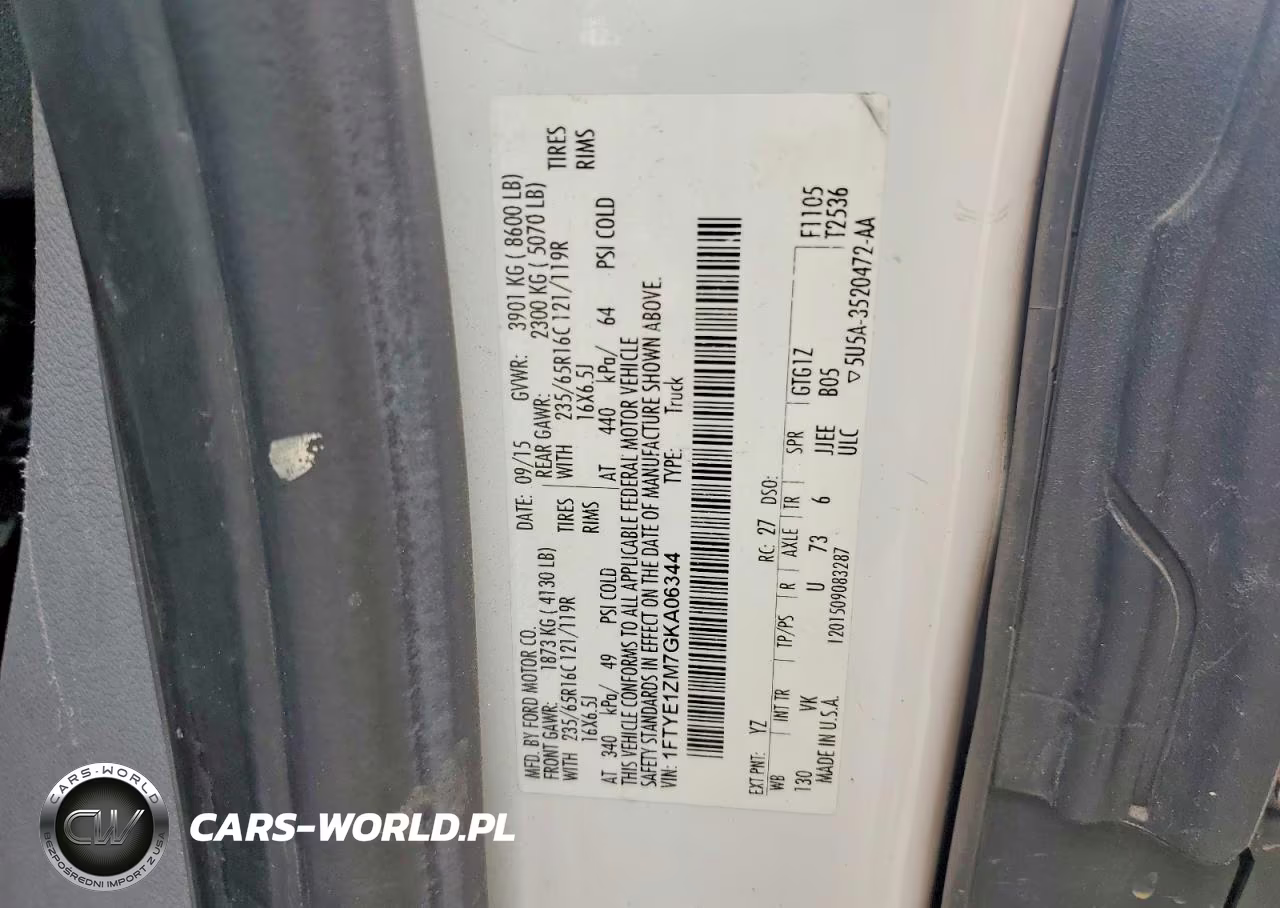 2016 Ford Transit VIN:1FTYE1ZM7GKA06344 - 13
