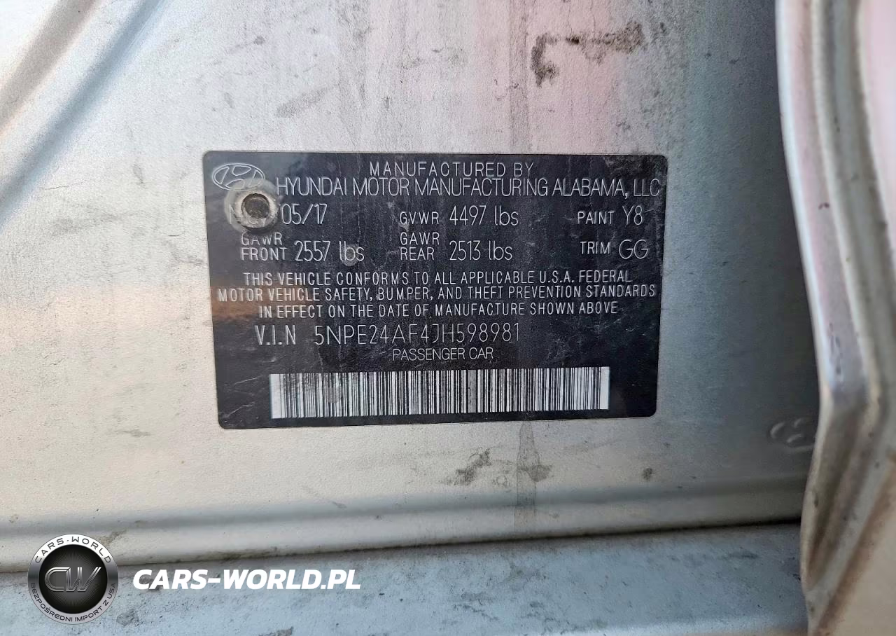 2018 Hyundai Sonata Se VIN:5NPE24AF4JH598981 - 12