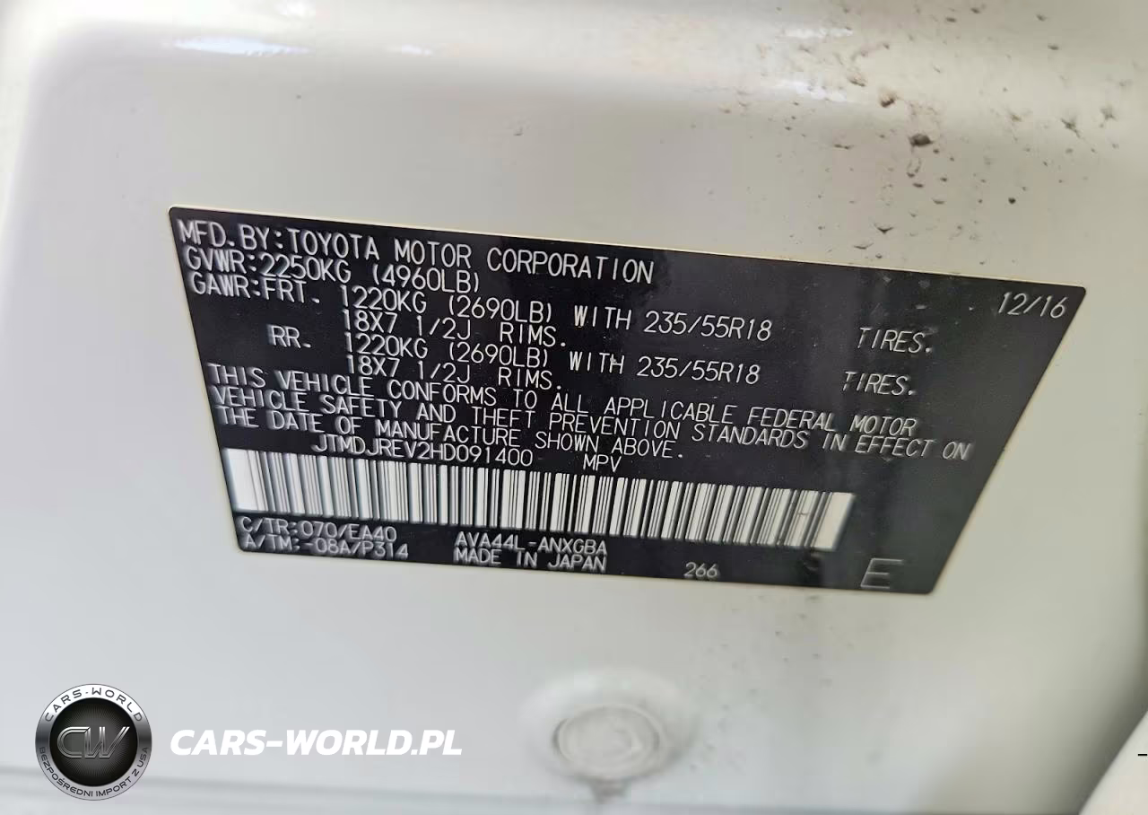 2017 Toyota Rav4 Hybrid Limited VIN:JTMDJREV2HD091400 - 13
