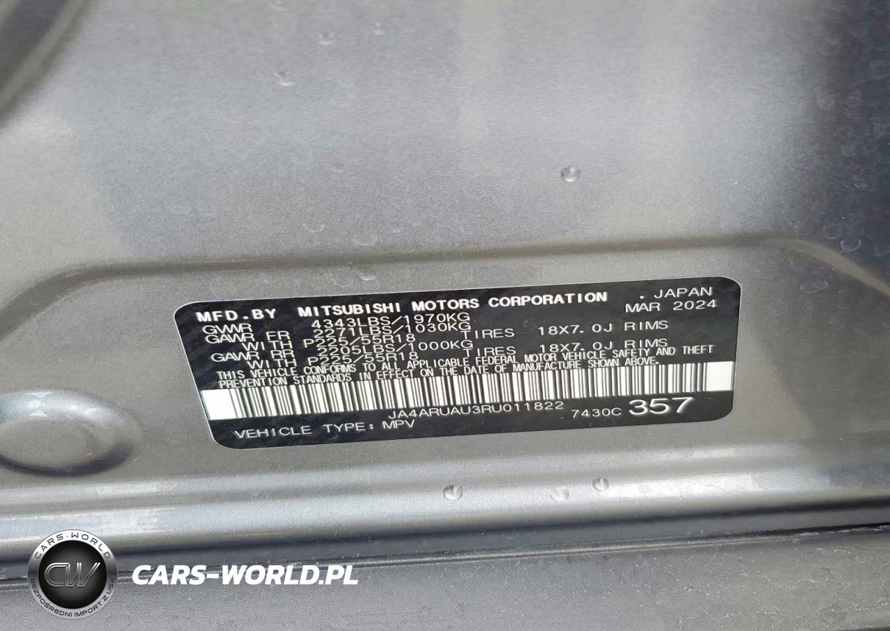 2024 Mitsubishi Outlander Sport S-Se VIN:JA4ARUAU3RU011822 - 13