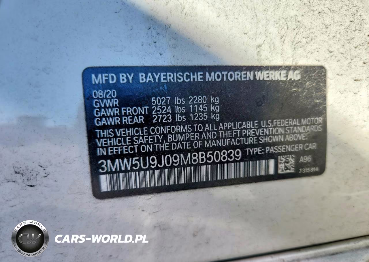 2021 BMW M340Xi VIN:3MW5U9J09M8B50839 - 12