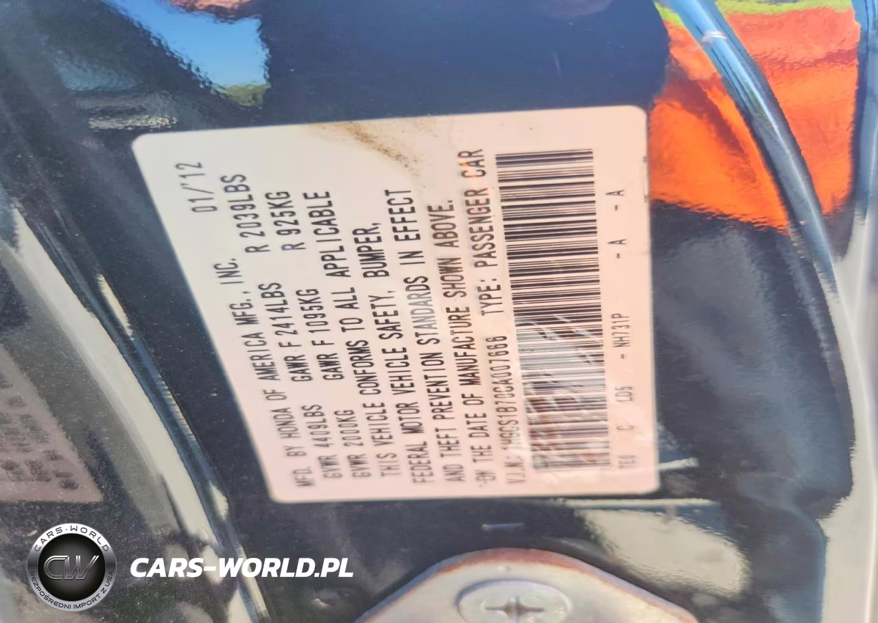 2012 Honda Accord Ex VIN:1HGCS1B70CA007666 - 12