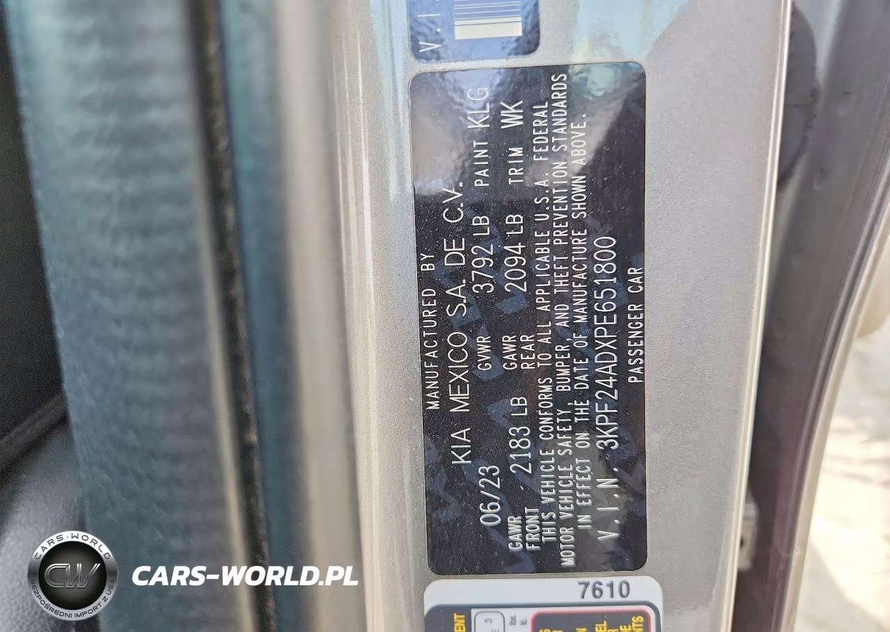 2023 Kia Forte Lxs VIN:3KPF24ADXPE651800 - 13