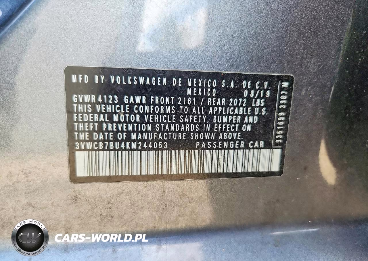 2019 Volkswagen Jetta S VIN:3VWCB7BU4KM244053 - 12