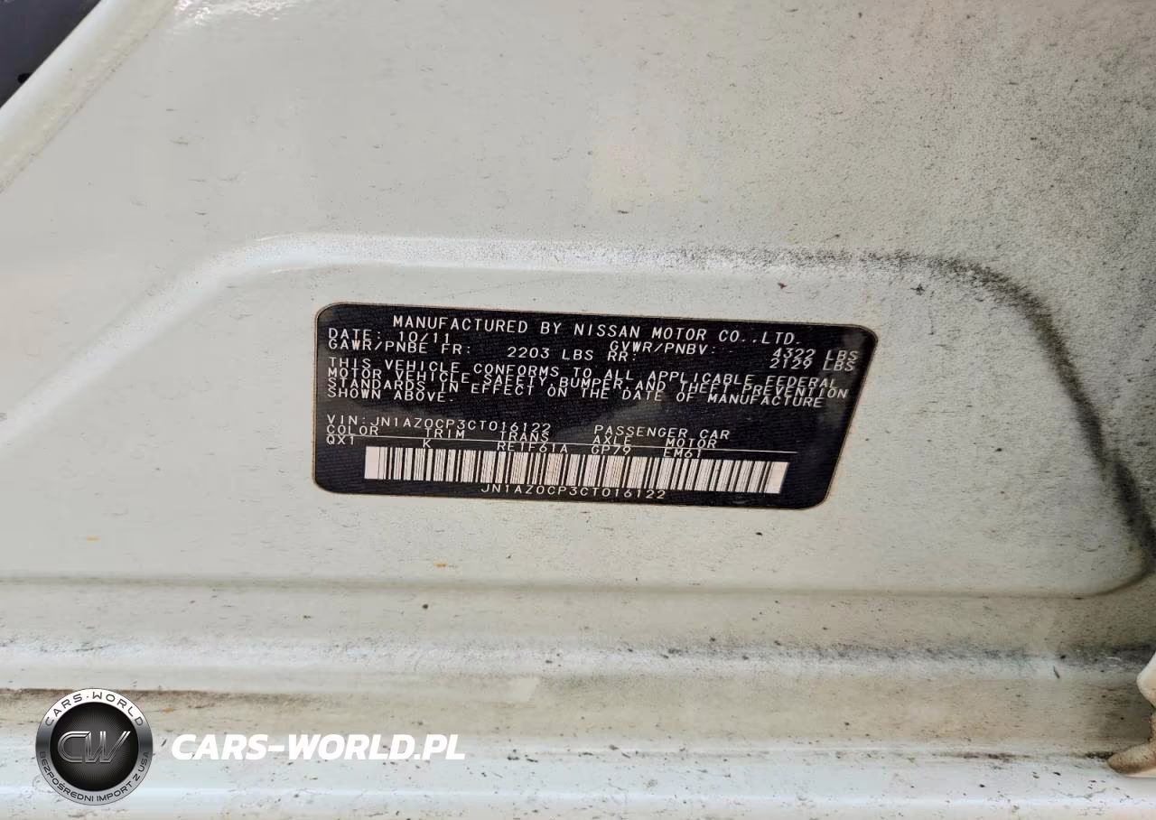 2012 Nissan Leaf Sv VIN:JN1AZ0CP3CT016122 - 12