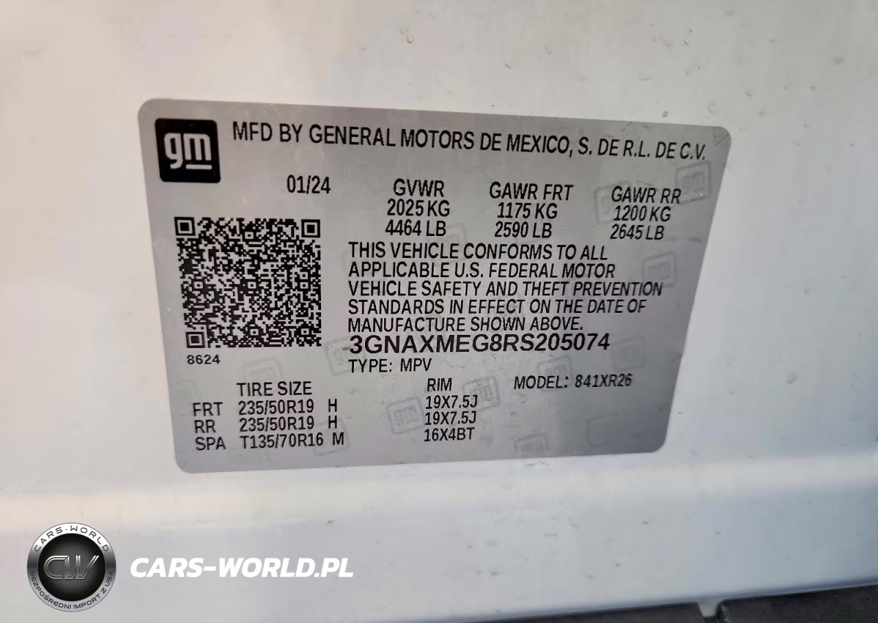2024 Chevrolet Equinox Rs VIN:3GNAXMEG8RS205074 - 13