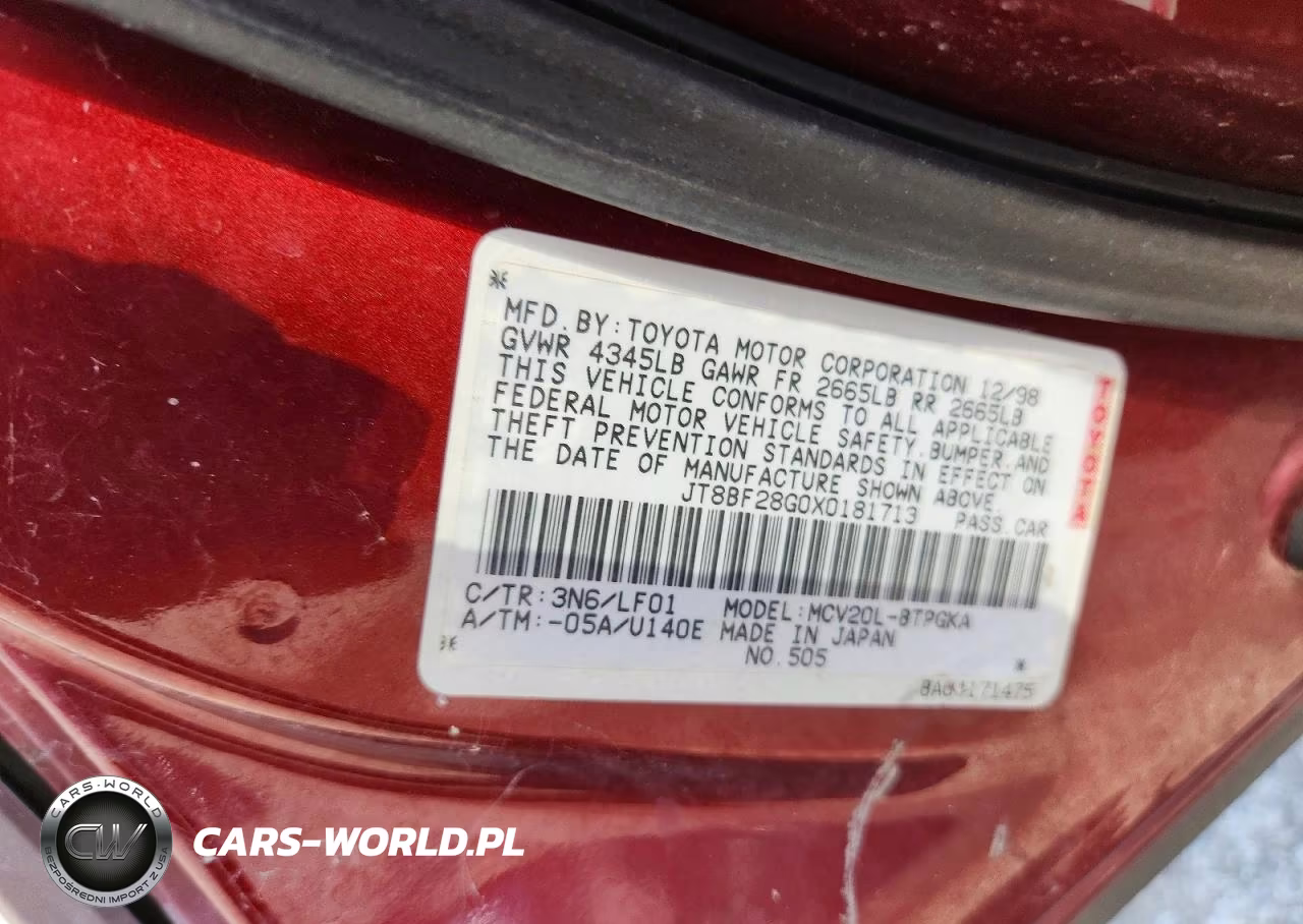 1999 Lexus Es 300 VIN:JT8BF28G0X0181713 - 12