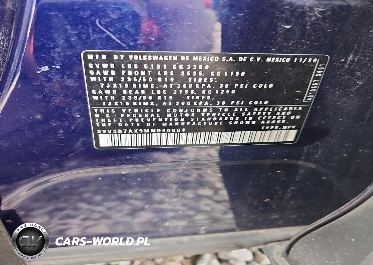 2021 Volkswagen Tiguan Se VIN:3VV3B7AX9MM040884 - 14