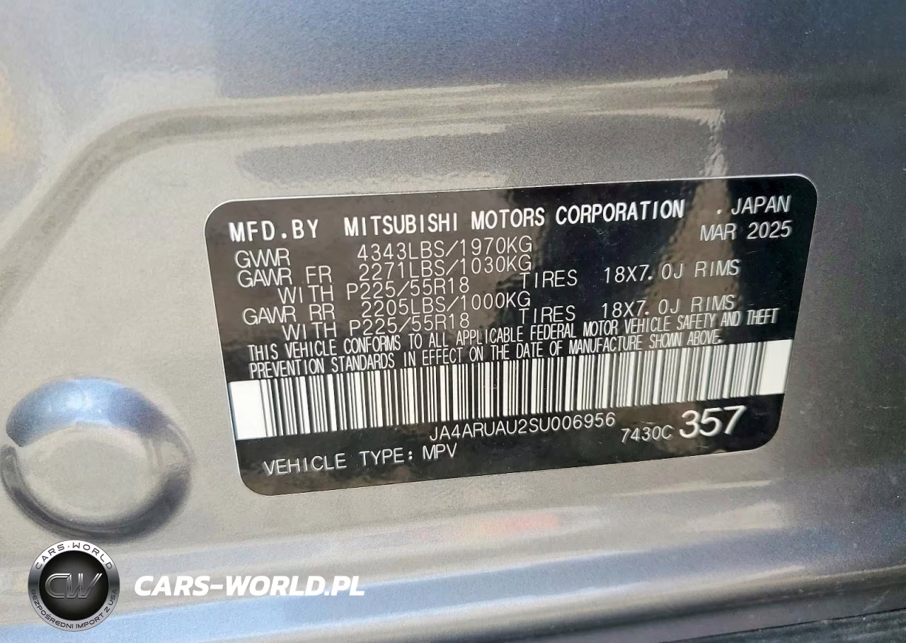2025 Mitsubishi Outlander Sport S VIN:JA4ARUAU2SU006956 - 13