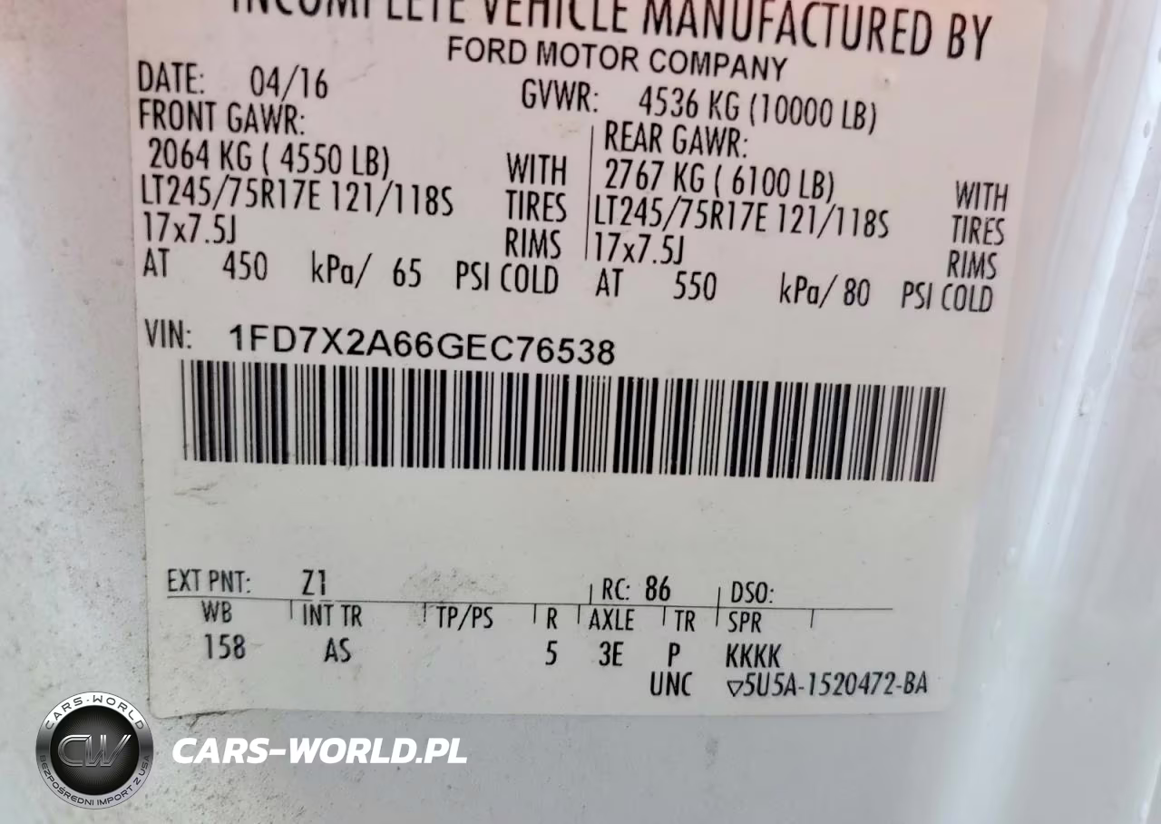 2016 Ford F250 Super Duty VIN:1FD7X2A66GEC76538 - 12