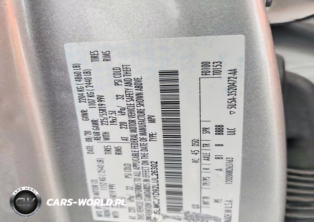 2020 Lincoln Corsair Standard VIN:5LMCJ1D92LUL26302 - 12