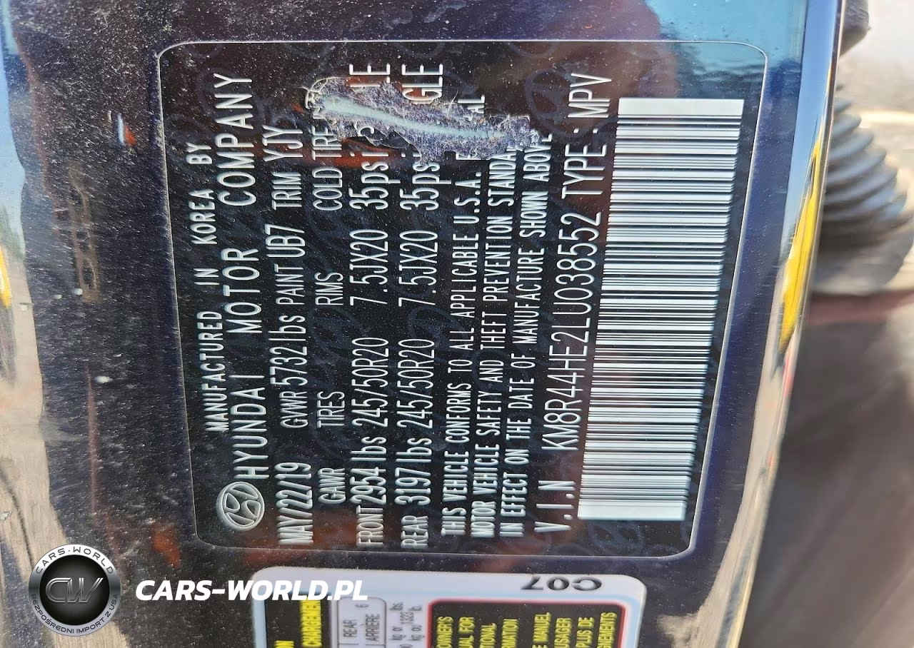 2020 Hyundai Palisade Sel VIN:KM8R44HE2LU038552 - 14