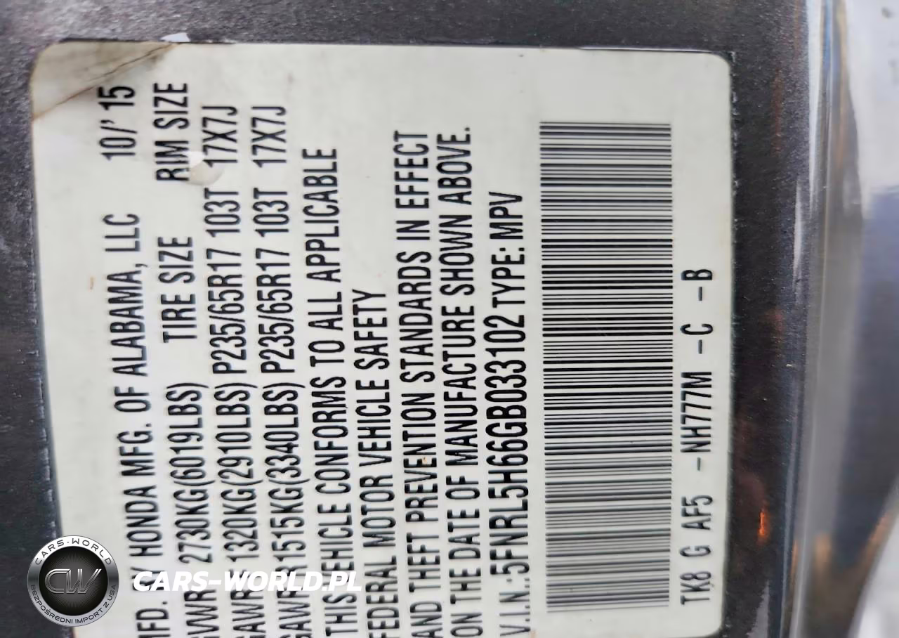 2016 Honda Odyssey Exl VIN:5FNRL5H66GB033102 - 14