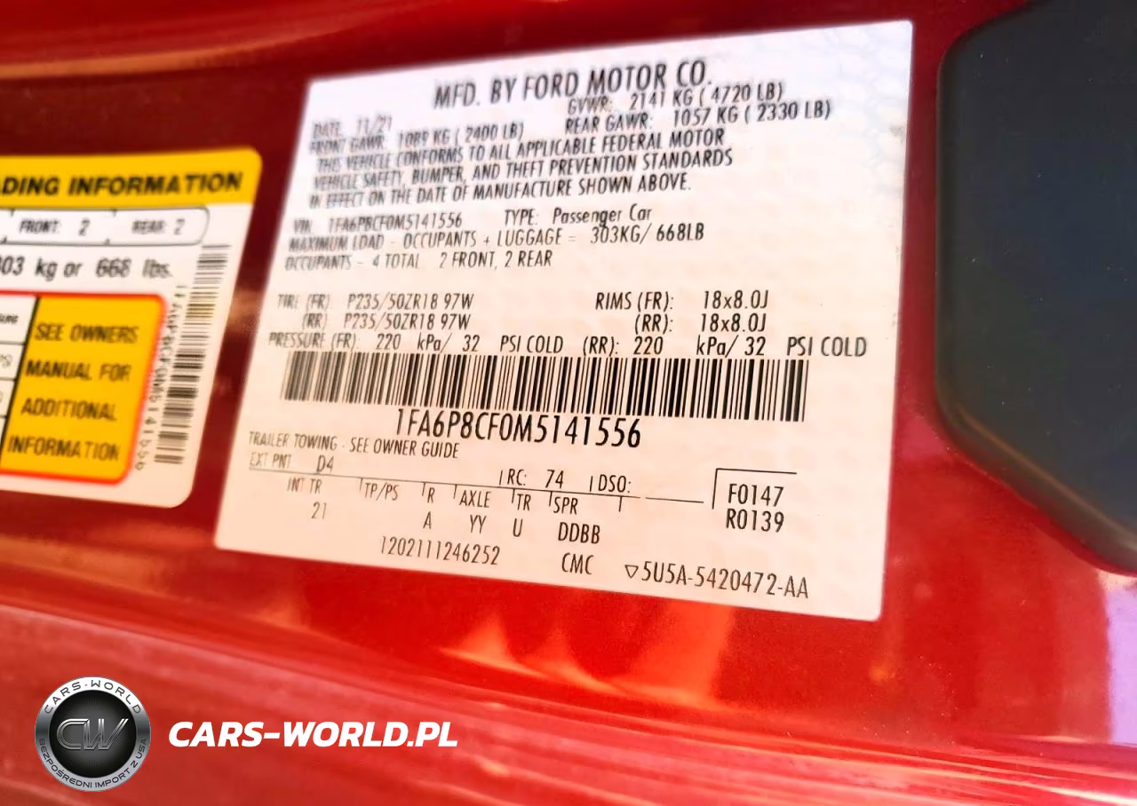 2021 Ford Mustang Gt VIN:1FA6P8CF0M5141556 - 12