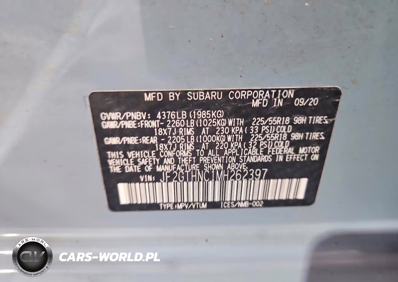 2021 Subaru Crosstrek Limited VIN:JF2GTHNC1MH262397 - 12