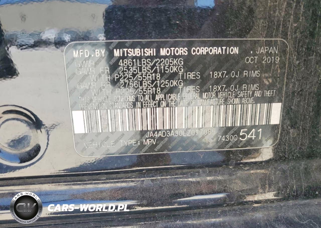 2020 Mitsubishi Outlander Se VIN:JA4AD3A30LZ017085 - 13