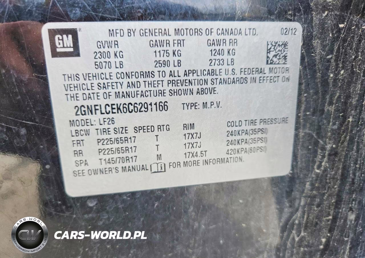 2012 Chevrolet Equinox Ls VIN:2GNFLCEK6C6291166 - 12