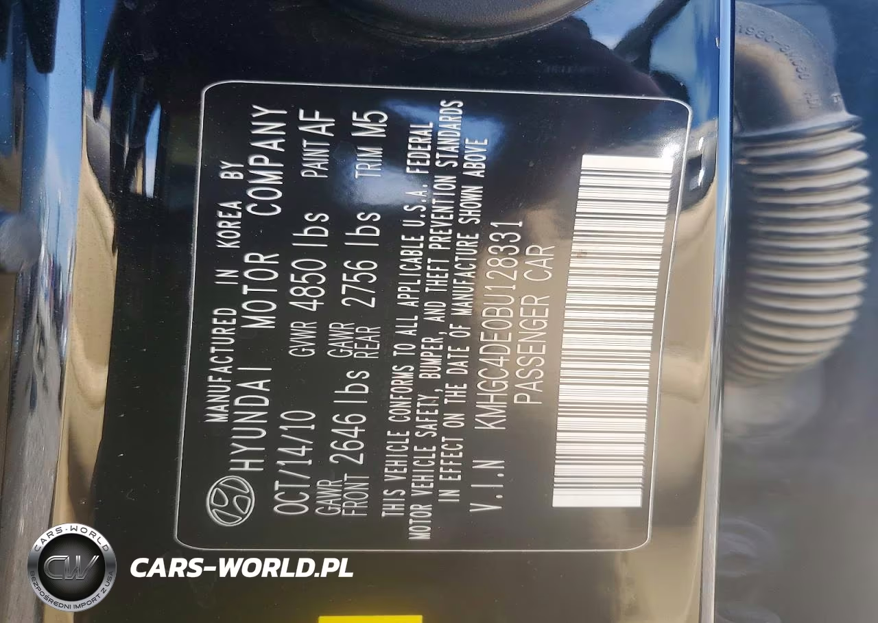 2011 Hyundai Genesis 3.8L VIN:KMHGC4DE0BU128331 - 12