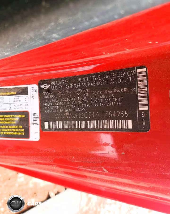 2010 Mini Cooper S VIN:WMWMS3C54ATZ84965 - 12